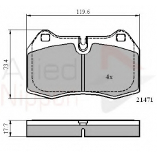 ADB01097 COMLINE Комплект тормозных колодок, дисковый тормоз