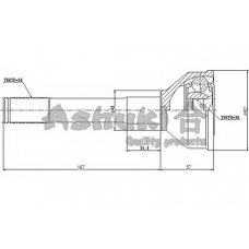 D117-83 ASHUKI Шарнирный комплект, приводной вал