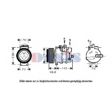 851848N AKS DASIS Компрессор, кондиционер
