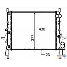 8MK 376 717-341 HELLA Радиатор, охлаждение двигателя