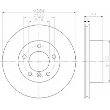 8DD 355 111-211 HELLA Тормозной диск