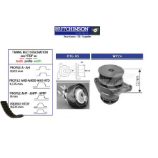 KH 88WP24 HUTCHINSON Водяной насос + комплект зубчатого ремня