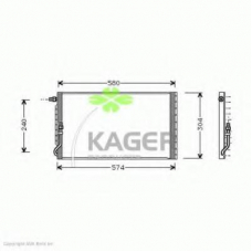 94-6364 KAGER Конденсатор, кондиционер