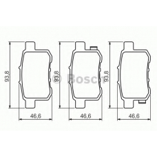 0 986 494 338 BOSCH Комплект тормозных колодок, дисковый тормоз