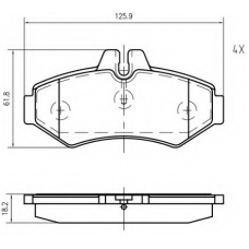 K621100 Vema Комплект тормозных колодок, дисковый тормоз