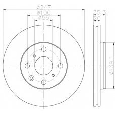 8DD 355 112-311 HELLA PAGID Тормозной диск