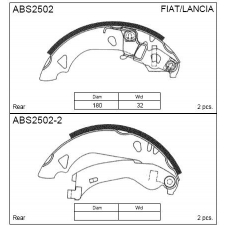 ABS2502 Allied Nippon Колодки барабанные