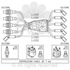 4.9377 FACET Ккомплект проводов зажигания