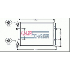 1300141 KUHLER SCHNEIDER Радиатор, охлаждение двигател