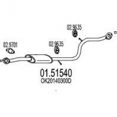 01.51540 MTS Средний глушитель выхлопных газов