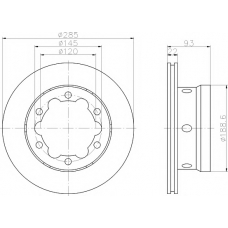 8DD 355 105-811 HELLA PAGID Тормозной диск