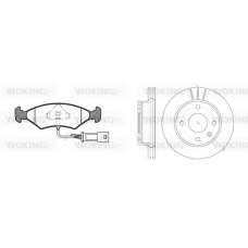 80193.03 WOKING Комплект тормозов, дисковый тормозной механизм