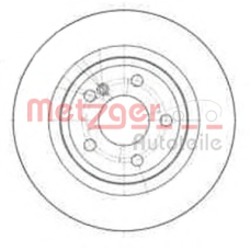15020 V METZGER Тормозной диск