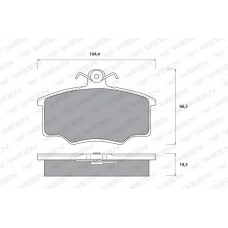 151-1096 WEEN Комплект тормозных колодок, дисковый тормоз