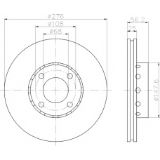 8DD 355 103-081 HELLA PAGID Тормозной диск