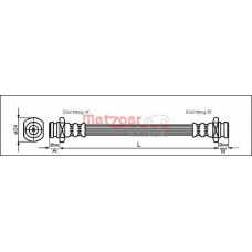 4110091 METZGER Тормозной шланг