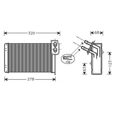 223M61 J. DEUS Теплообменник, отопление салона