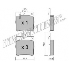353.0 TRUSTING Комплект тормозных колодок, дисковый тормоз