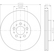 8DD 355 117-851 HELLA PAGID Тормозной диск