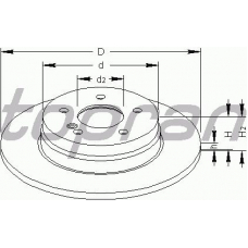 400 863 TOPRAN Тормозной диск