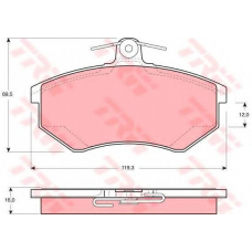 GTD1029 TRW Комплект тормозов, дисковый тормозной механизм