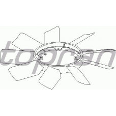 401 001 TOPRAN Крыльчатка вентилятора, охлаждение двигателя
