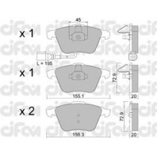 822-549-4 CIFAM Комплект тормозных колодок, дисковый тормоз