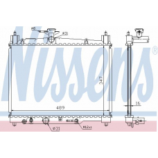 64801 NISSENS Радиатор, охлаждение двигателя