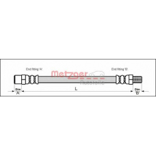 4114795 METZGER Тормозной шланг