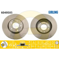 6049585 GIRLING Тормозной диск