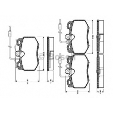 0 986 TB2 088 BOSCH Комплект тормозных колодок, дисковый тормоз