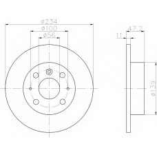 8DD 355 104-851 HELLA PAGID Тормозной диск