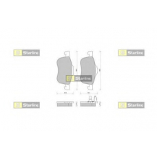 BD S371P STARLINE Комплект тормозных колодок, дисковый тормоз