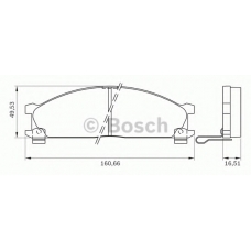 0 986 BB0 157 BOSCH Комплект тормозных колодок, дисковый тормоз