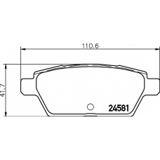 8DB 355 015-091 HELLA Комплект тормозных колодок, дисковый тормоз