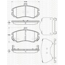 8110 43034 TRISCAN Комплект тормозных колодок, дисковый тормоз