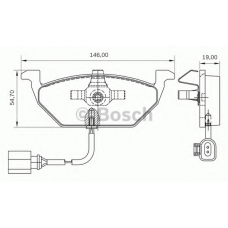 0 986 BB0 136 BOSCH Комплект тормозных колодок, дисковый тормоз