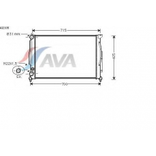 AI2105 AVA Радиатор, охлаждение двигателя