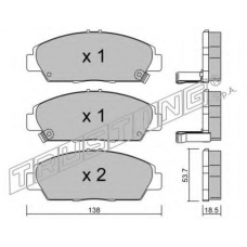 175.0 TRUSTING Комплект тормозных колодок, дисковый тормоз