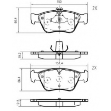 K618400 Vema Комплект тормозных колодок, дисковый тормоз