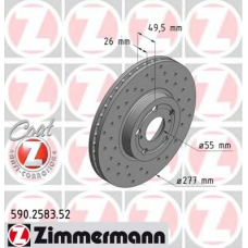 590.2583.52 ZIMMERMANN Тормозной диск