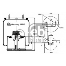 38712 FEBI Кожух пневматической рессоры