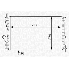 350213124100 MAGNETI MARELLI Радиатор, охлаждение двигателя