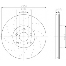 8DD 355 109-401 HELLA PAGID Тормозной диск