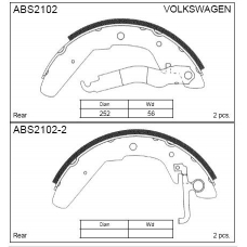 ABS2102 Allied Nippon Колодки барабанные