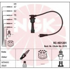 2570 NGK Комплект проводов зажигания
