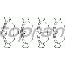 202 465 TOPRAN Комплект тормозных колодок, дисковый тормоз