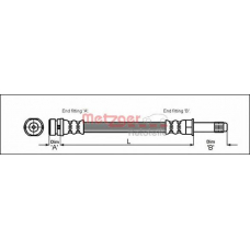 4112505 METZGER Тормозной шланг