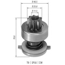 940113020029 MAGNETI MARELLI Ведущая шестерня, стартер