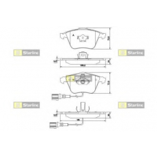 BD S837P STARLINE Комплект тормозных колодок, дисковый тормоз